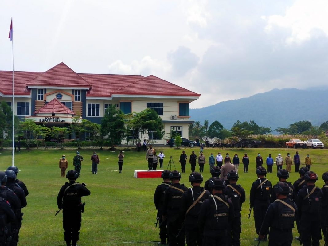 TNI-Polri Gelar Pasukan Pengaman PSU Tahap II Kab Yalimo