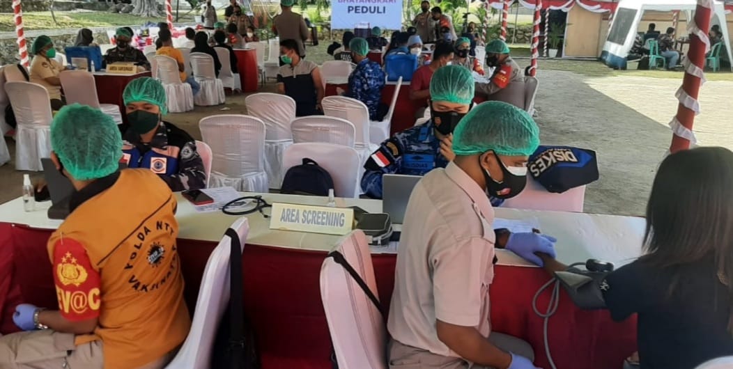 Lantamal VII Kebut Percepatan Vaksinasi Covid-19 TNI-Polri Di Labuan Bajo