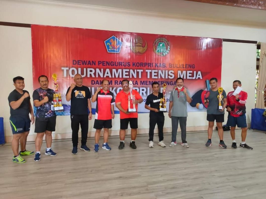 Tournament Tenis Meja, Ketua Dewan Raih Juara Harapan 1