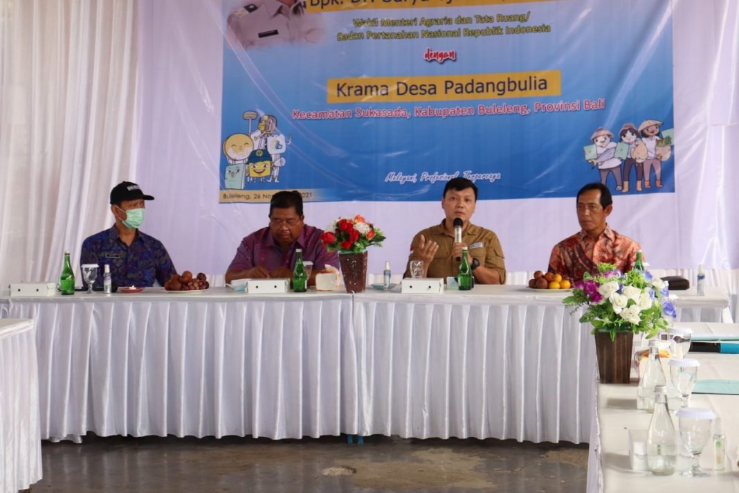 Bupati Dorong ATR/BPN Beri Kepastian Hukum Kepemilikan Tanah di Buleleng