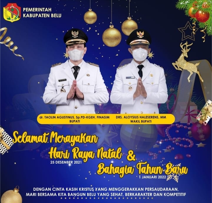 Peringati Hari Raya Natal, Bupati dan Wabup Belu Sampaikan Selamat Kepada Seluruh Masyarakat Belu
