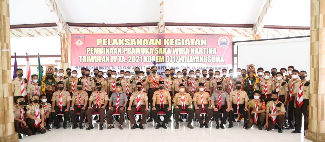 Korem Wijayakusuma Lakukan Pembinaan Terhadap Pramuka Saka Wira Kartika
