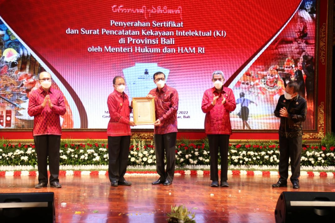 Bali Terima 46 Sertifikasi Hak Cipta dan 17 Sertifikasi Hak Merk