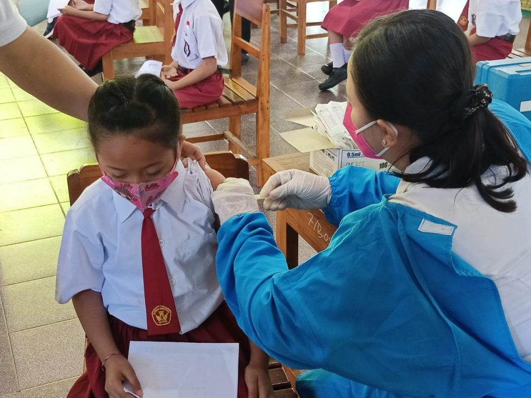 Vaksinasi Anak Usia 6-11 Tahun Masuk Tahap Dosis ke II