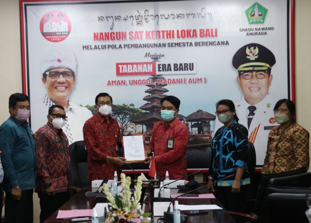 Pemkab Tabanan Hadiri Exit Tim Pemeriksaan Interim LKPD 2021 BPK-RI Perwakilan Bali