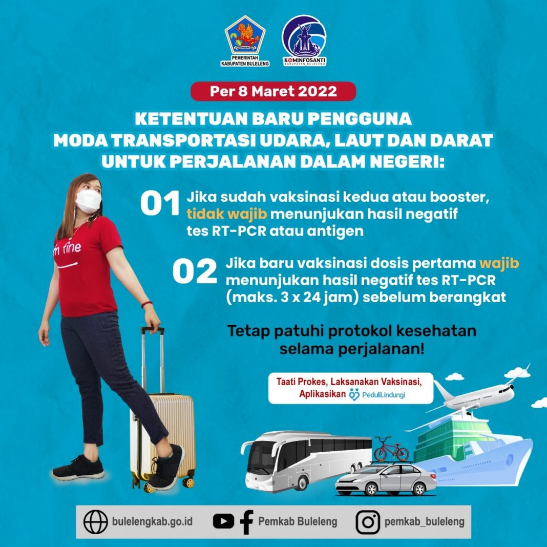 Tidak Wajib Tunjukkan Hasil Negatif PCR Asalkan Sudah 2 Kali Vaksin Atau Booster