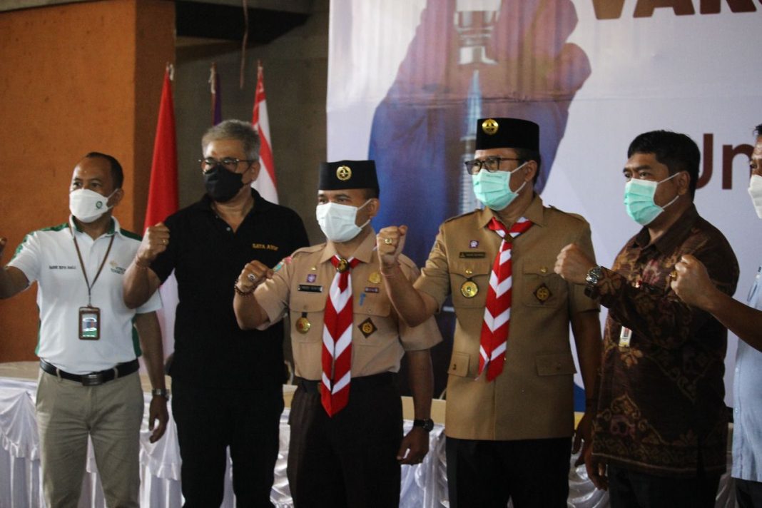 Dorong Terbentuknya Herd Imunnity, Serbuan Vaksinasi Booster Digelar Pramuka Buleleng