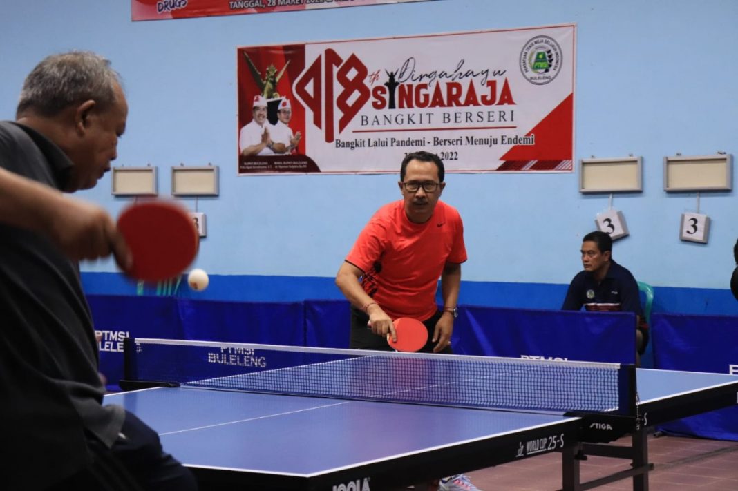 Tiga Puluh Enam Pasangan Ikuti Kejuaraan Tenis Meja Singaraja Cup 2022