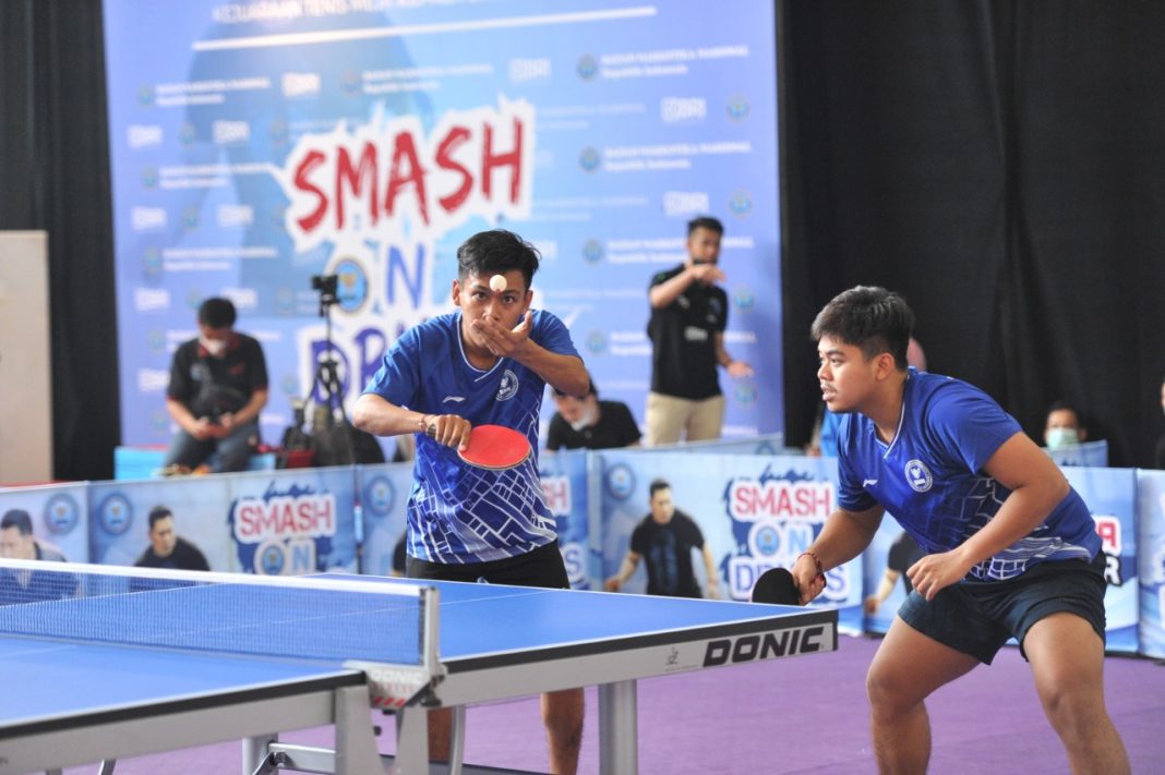 Teddy-Odon Juara Tenis Meja Smash On Drugs 2022. Bonus Keduanya Dipanggil Seleknas SEAG