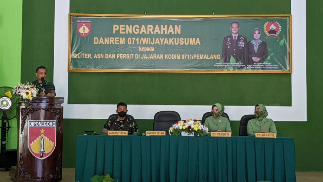 Danrem 071/Wijayakusuma Sambangi Prajuritnya di Kodim Pemalang