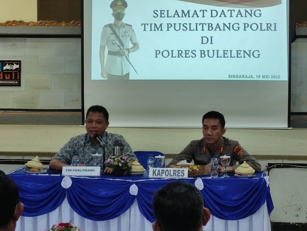 Puslitbang Polri Lakukan Penelitian di Polres Buleleng