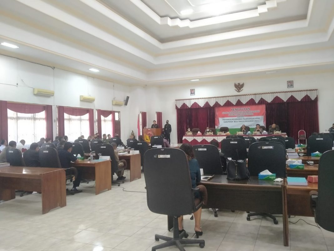 Penutupan Sidang DPRD Tentang Pertanggungjawaban Pelaksanaan APBD TA 2021, Bupati Belu Sampaikan Terima Kasih