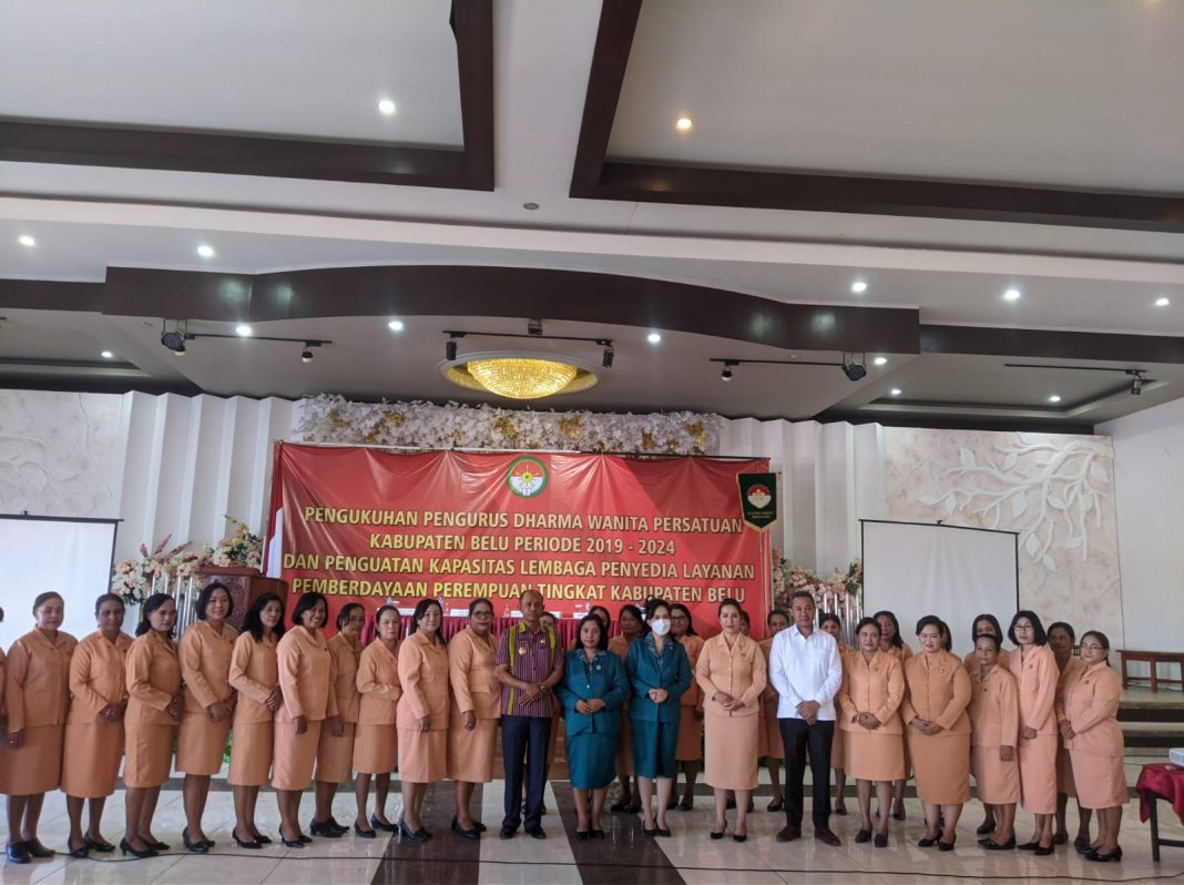 Pengurus Dharma Wanita Persatuan Kabupaten Belu Dikukuhkan, Narwasty Minta Kelola Hingga Menjadi Organisasi Profesional