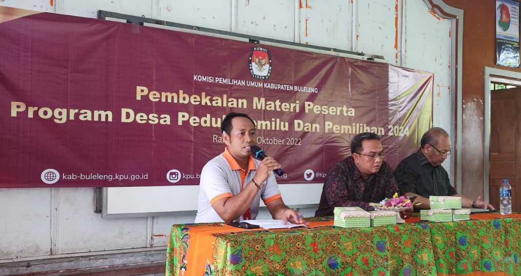 Tingkatkan Partisipasi Pemilu, KPU Buleleng Bekali Literasi dan Edukasi Kader Desa Peduli Pemilu