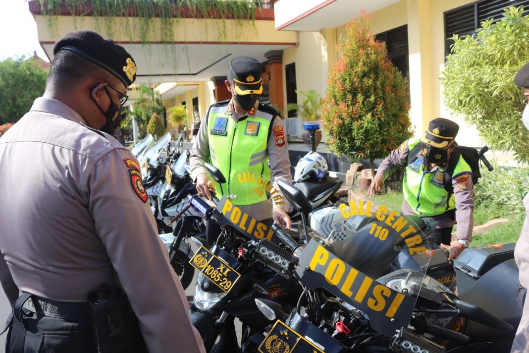 Gelaran KTT G20 Tahun 2022, Ratusan Personel Polres Buleleng Amankan Jalur Pelabuhan Penyangga