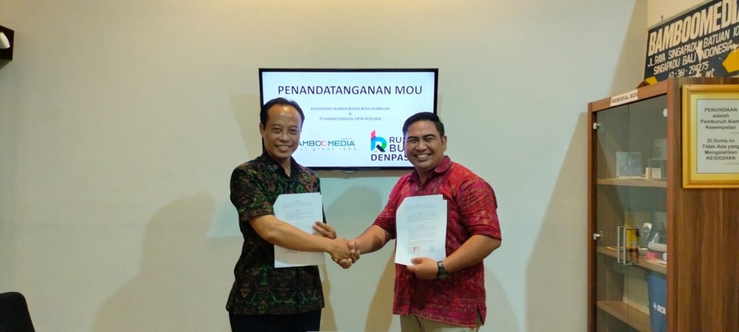 Tingkatkan Literasi Digital UMKM, Rumah BUMN Denpasar Teken MoU dengan Bamboomedia