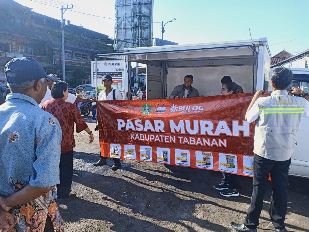Tekan Inflasi Harga Jelang Nyepi, Pemkab Tabanan Gandeng Bulog Gelar Pasar Murah