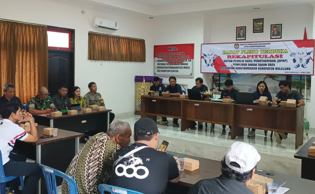 Bawaslu Buleleng Kawal Rekapitulasi DPHP Tingkat Kecamatan