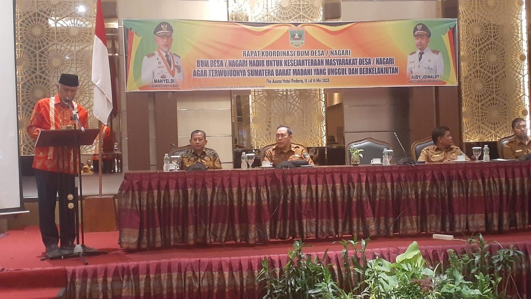 DPMD Sumatra Barat Melakukan Rapat Kordinasi Bersama BUM Des Dan BUM Nag