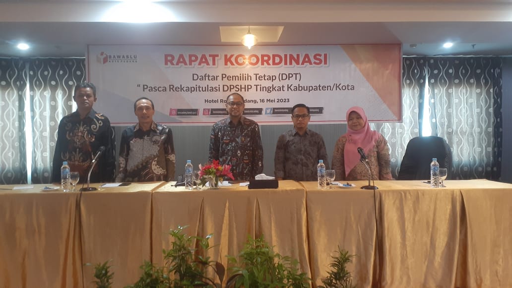 Bawaslu Kota Padang Mengadakan Rapat Kordinasi Terkait Daftar Pemilih Tetap