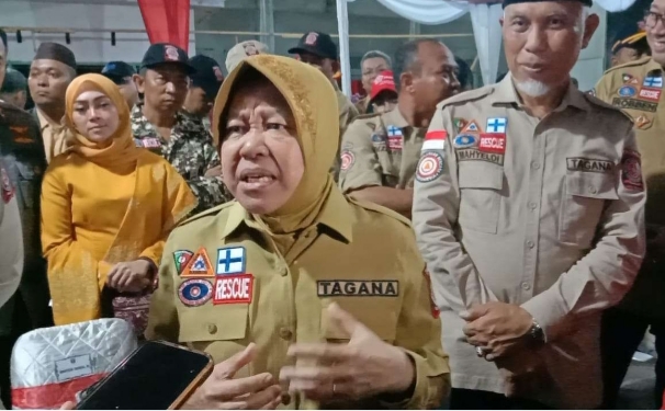 Mensos Ikuti Peringatan HUT Tagana ke-19 di Sumatera Barat