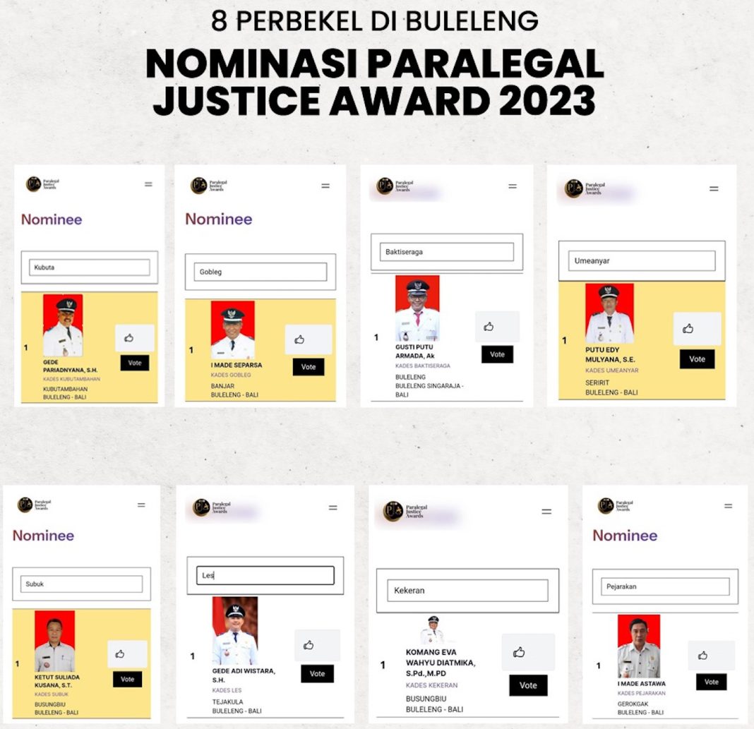 Delapan Perbekel di Buleleng Ikuti Paralegal Academy 2023