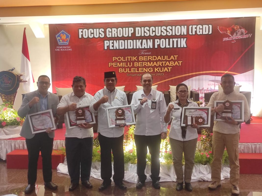 Sukseskan Pemilu Bermartabat, Badan Kesbangpol Kabupaten Buleleng Gelar FGD Pendidikan Politik