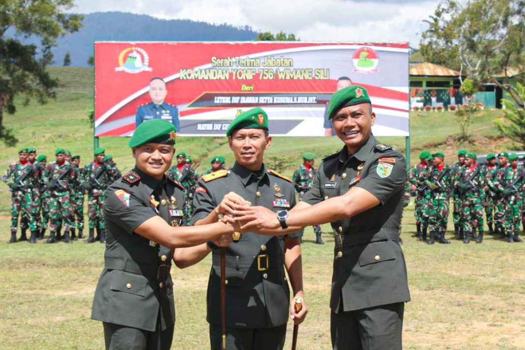 Pimpin Sertijab Danyonif 756/WMS, Ini Pesan Danrem 172/PWY Brigjen TNI Dedi Hardono!