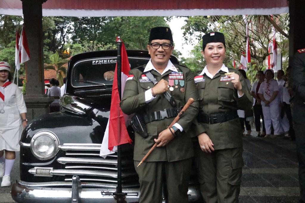 Unik dan Menarik, Peserta Upacara HUT Kemerdekaan RI ke -78 di Kabupaten Tabanan Kenakan Atribut Pejuang Kemerdekaan