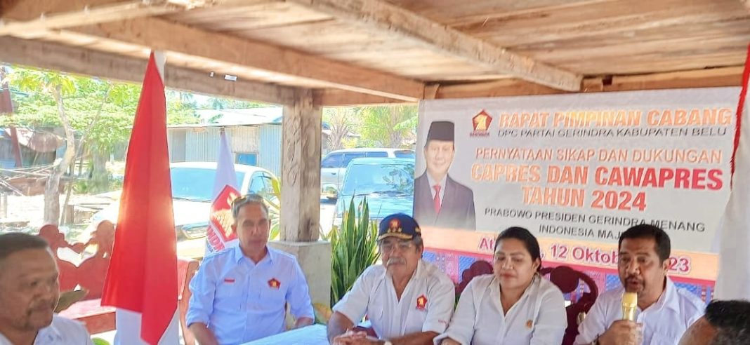 Dari Batas Negara RI-RDTL, DPC Gerindra Belu Nyatakan Dukungan Prabowo Subianto dan Gibran Rakabuming Sebagai Capres dan Cawapres RI Tahun 2024