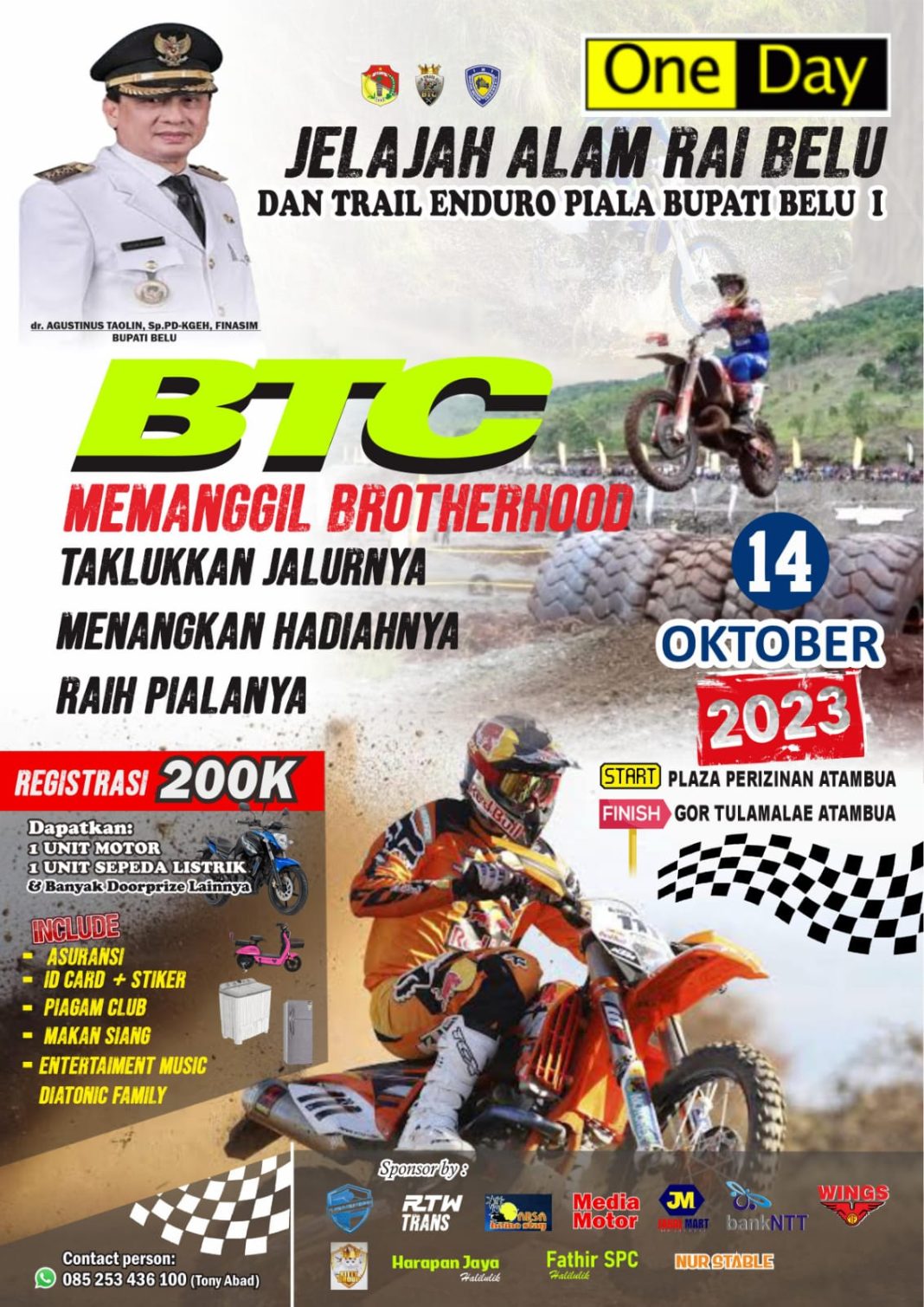 Pertama di NTT, BTC Gelar Trail Enduro Piala Bupati Belu di Kota Atambua Batas Negara RI-RDTL. Ini Jadwal dan Lokasi Pelaksanaannya!