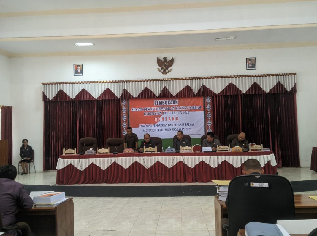 Pembukaan Sidang Tentang APBD Tahun Anggaran 2024, Pemda Belu Ajukan Ranperda Tentang Pajak dan Retribusi Daerah