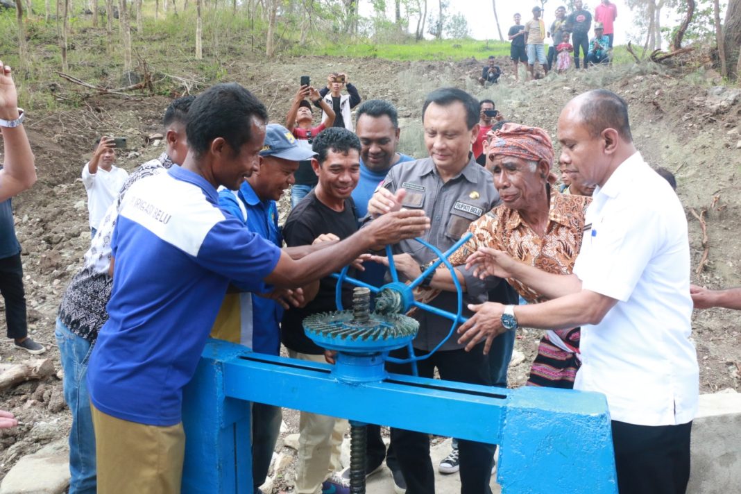 Resmikan Jaringan Irigasi di Leowalu, Bupati dan Wabup Belu Minta Masyarakat Lakukan Hal Ini!