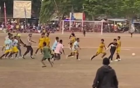 Ricuh Sesaat Antar Pemain, Polres Belu Cabut Izin Keramaian Turnamen Bupati Belu Cup tahun 2023