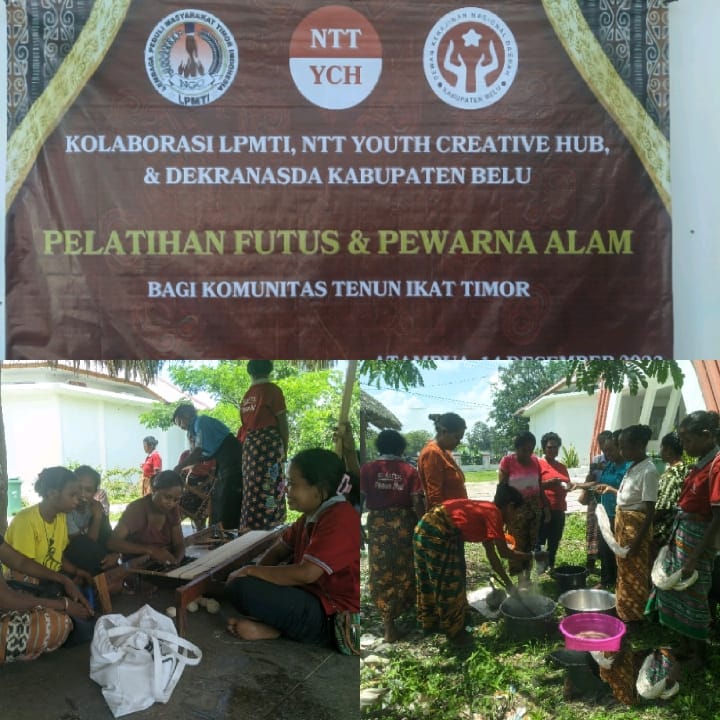 Kolaborasi LPMTI, NTT Youth Creative Hub dan Dekranasda Belu Gelar Pelatihan Futus dan Pewarna Alam Bagi Masyarakat di Batas RI-RDTL