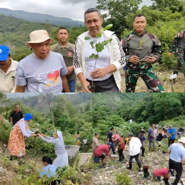 Pemkab Bersinergi Lakukan Penghijauan di Lamtoromil-Lamaknen, Sekda JAP : Kita Terus Bergerak Merawat Alam Rai Belu