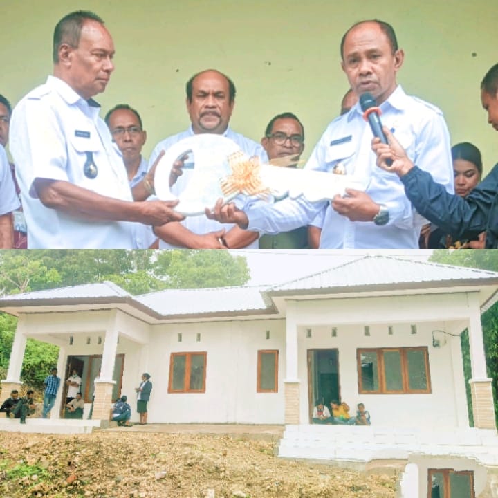 Jawab Permintaan Masyarakat Saat Kunker di Lamaknen, Wabup Belu Serahkan Kunci Puskesmas Pembantu Dirun