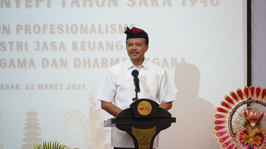 Melalui Dharma Santhi Nyepi Tahun Saka 1946, Sekda Dewa Made Indra Ajak Industri Jasa Keuangan Tingkatkan Soliditas