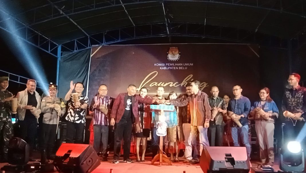 Tahapan Pemilu Kepala Daerah Belu 2024 Dilaunching, Ini Kata Ketua KPU dan Bupati Agustinus Taolin