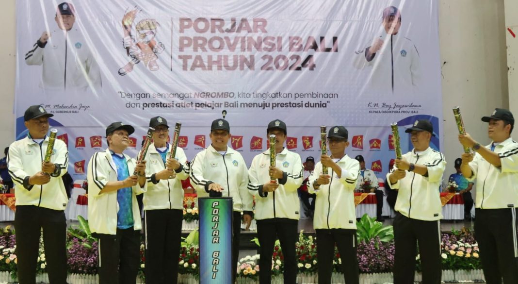 Buka Porjar Provinsi Bali Tahun 2024, Pj. Mahendra Jaya Harap Lahir Calon Atlet Pelajar dan Bibit Unggul Olahragawan