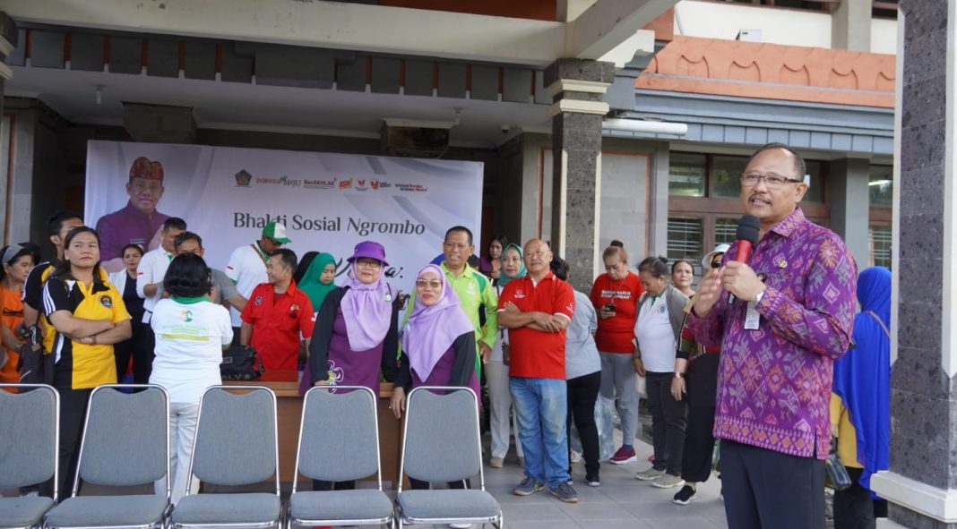 Baksos Ngrombo Bersama Ormas Sasar Veteran, Anak Yatim dan Penyandang Disabilitas