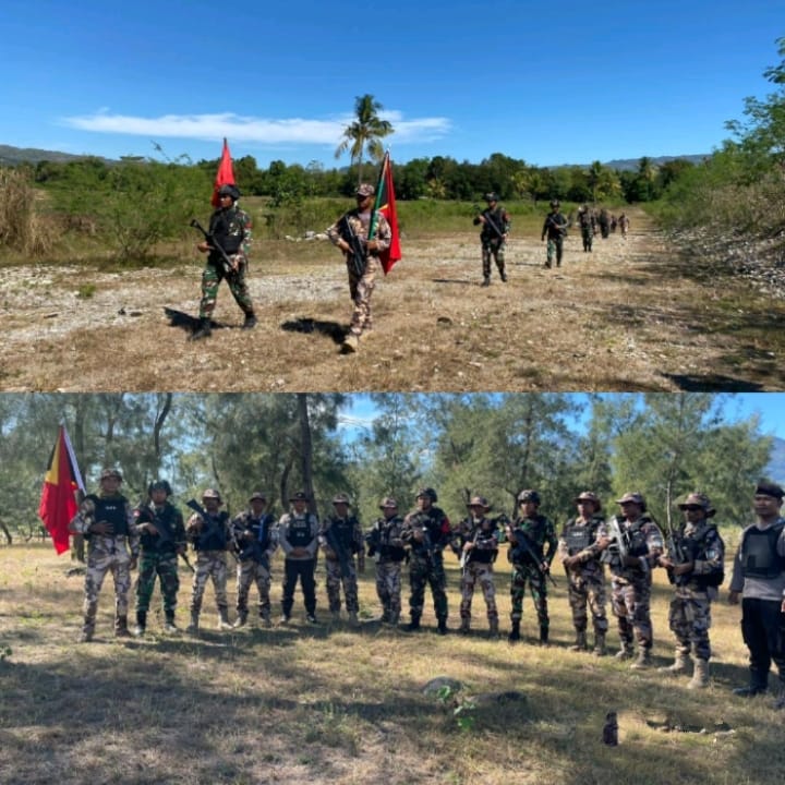 Antisipasi Warga PSHT Melintas Ilegal Untuk Kenaikan Sabuk di Belu, Satgas Pamtas RI-RDTL Yonif 742/SWY Lakukan Patroli Gabungan Dengan UPF Timor Leste