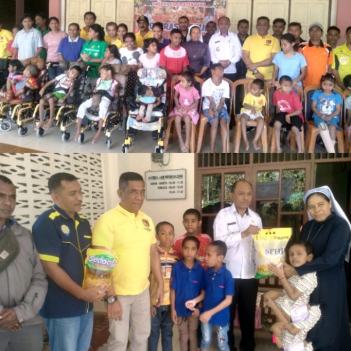 Rayakan Hari Koperasi ke-77, Dinas Koperasi dan Nakertrans Belu Bersama Rekanan Berbagi Kasih Dengan Anak Panti Asuhan