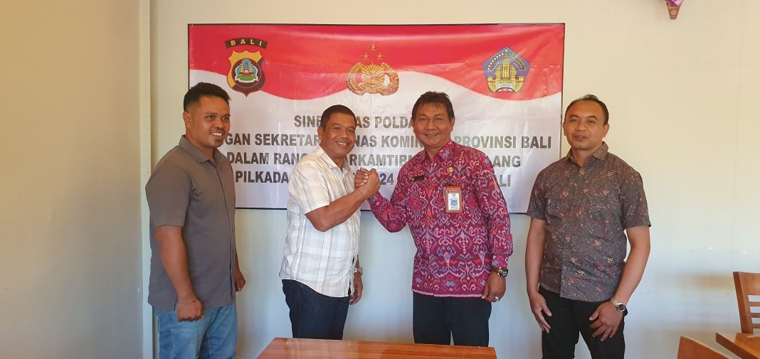 Wujudkan Harkamtibmas Jelang Pilkada Serentak, Polda Bali Temui Diskominfos