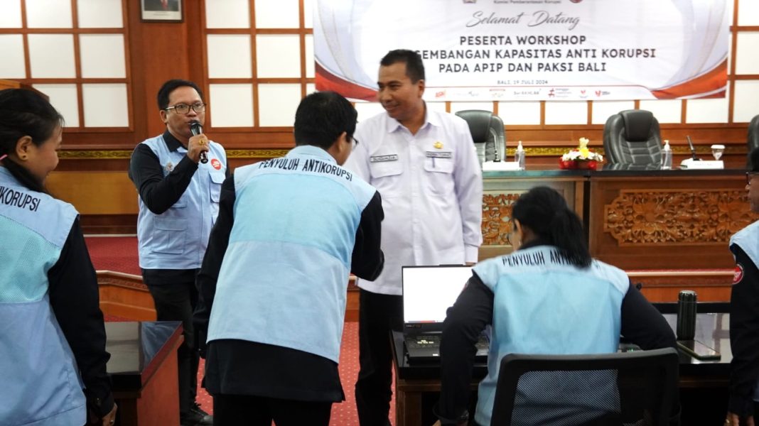 Gelar Workshop Pengembangan Kapasitas Anti Korupsi untuk APIP dan PAKSI Bali: Inspektur Provinsi Bali Dorong Terus Berkembangnya Edukasi Anti Korupsi