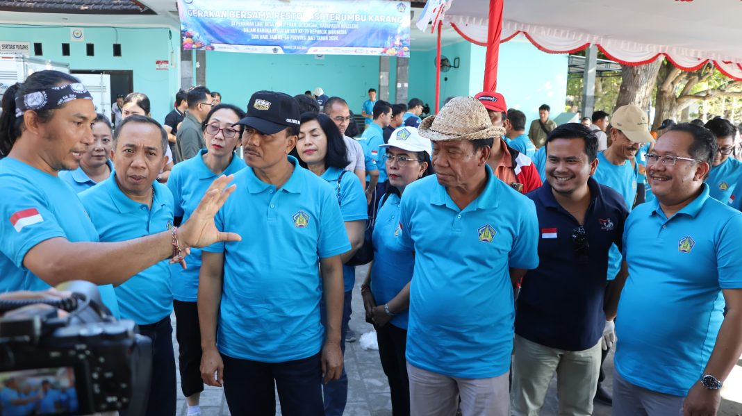 Dipimpin Sekda Dewa Indra, Pemprov Inisiasi Gerakan Bersama Restorasi Terumbu Karang di Perairan Pemuteran