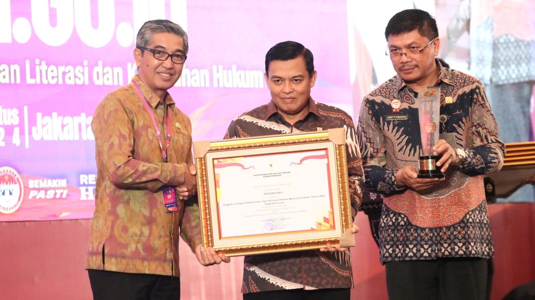 Pemprov Bali Raih Penghargaan JDIH Terbaik Nasional 2024