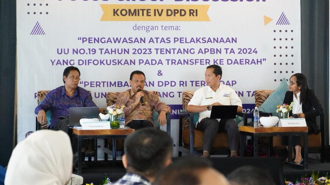 Sekda Dewa Indra Harapkan FGD Komite IV DPD RI Berikan Kontribusi Positif bagi Bali terkait Pelaksanaan Anggaran Transfer Daerah