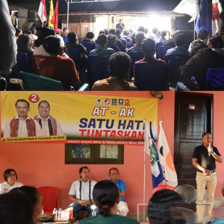 Kampanye AT-AK di Manumutin, Hila Mali Asa Ajak Masyarakat Pilih Pemimpin Dengan Program Baik Yang Sudah Dibuktikan Secara Nyata
