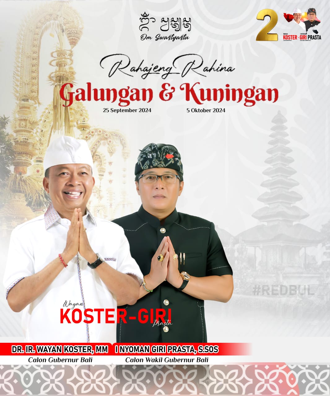 Koster – Giri Mengucapkan Selamat Hari Raya Galungan Dan Kuningan